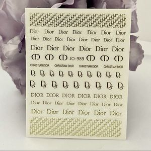 Luxury Designer Logo Fingernail Art Stickers